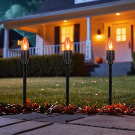 Northlight Seasonal 10ct. Orange Bulb Halloween Pathway Markers