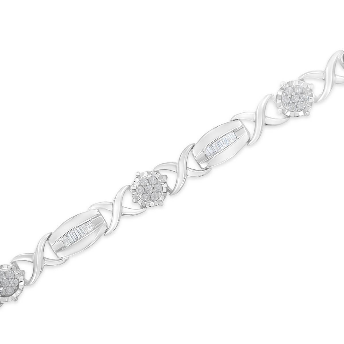 Haus of Brilliance 1.0ctw. Diamond X-link Bracelet