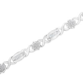 Haus of Brilliance 1.0ctw. Diamond X-link Bracelet