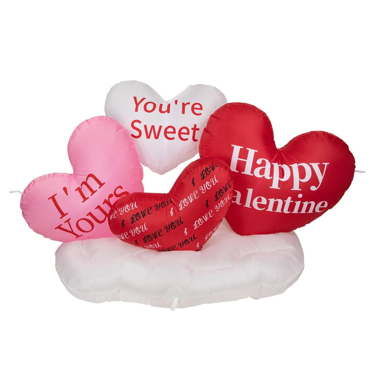 Northlight Seasonal 5' Inflatable Valentine's Day Hearts Decor