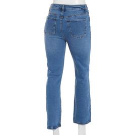 Juniors Celebrity Pink Curvy High Rise Straight Jeans-Medium Wash
