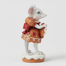 Jim Shore Gingerbread Mouse Girl Christmas Figurine