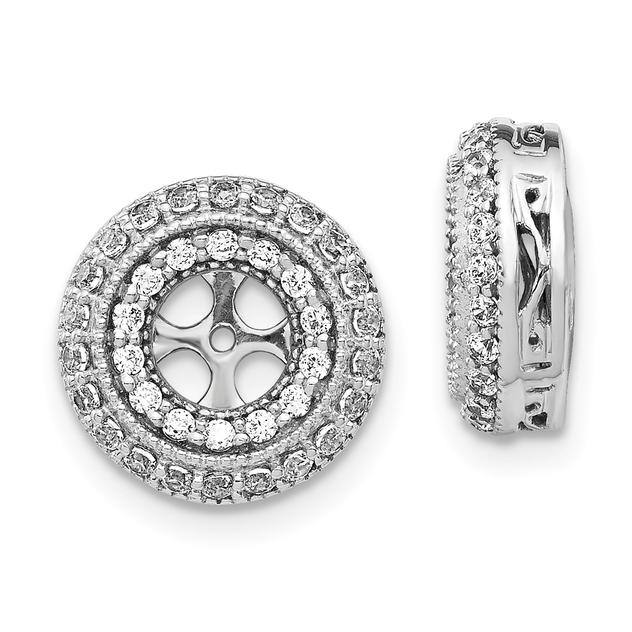 Diamond Classics™ White Gold Round Diamond Earring Jackets
