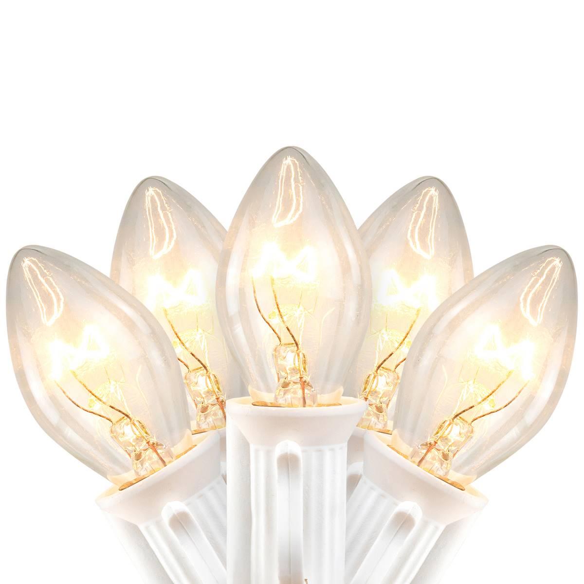Northlight Seasonal 25ft. Clear C7 Christmas Lights - White Wire