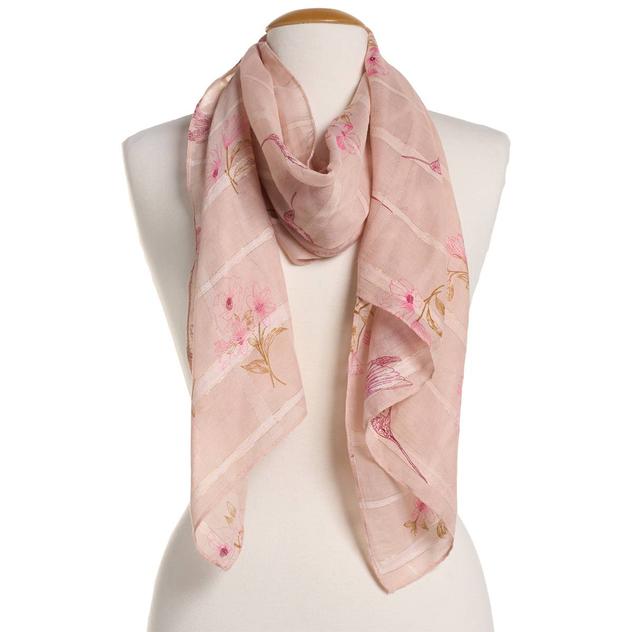 Womens Anne Klein Bird Blooms Oblong Scarf