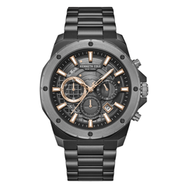 Mens Kenneth Cole New York(R) Chronograph Black Watch-KCWGI0087604