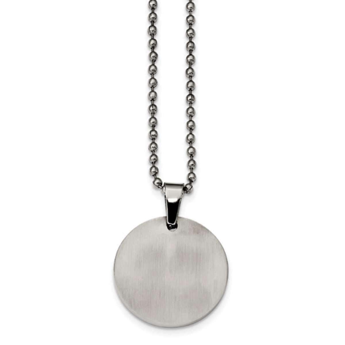 Mens Gentlemen's Classics™ Round 2.0mm Thick Dog Tag Necklace