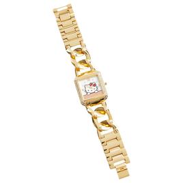 Womens Hello Kitty(R) Gold-Tone Bracelet Watch - HK8036