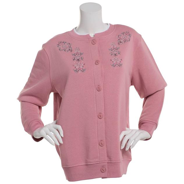 Petite Hasting & Smith Shimmering Floral Cardigan