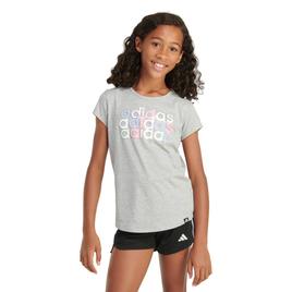 Girls (7-16) adidas(R) Short Sleeve Sleeve Essential Tee