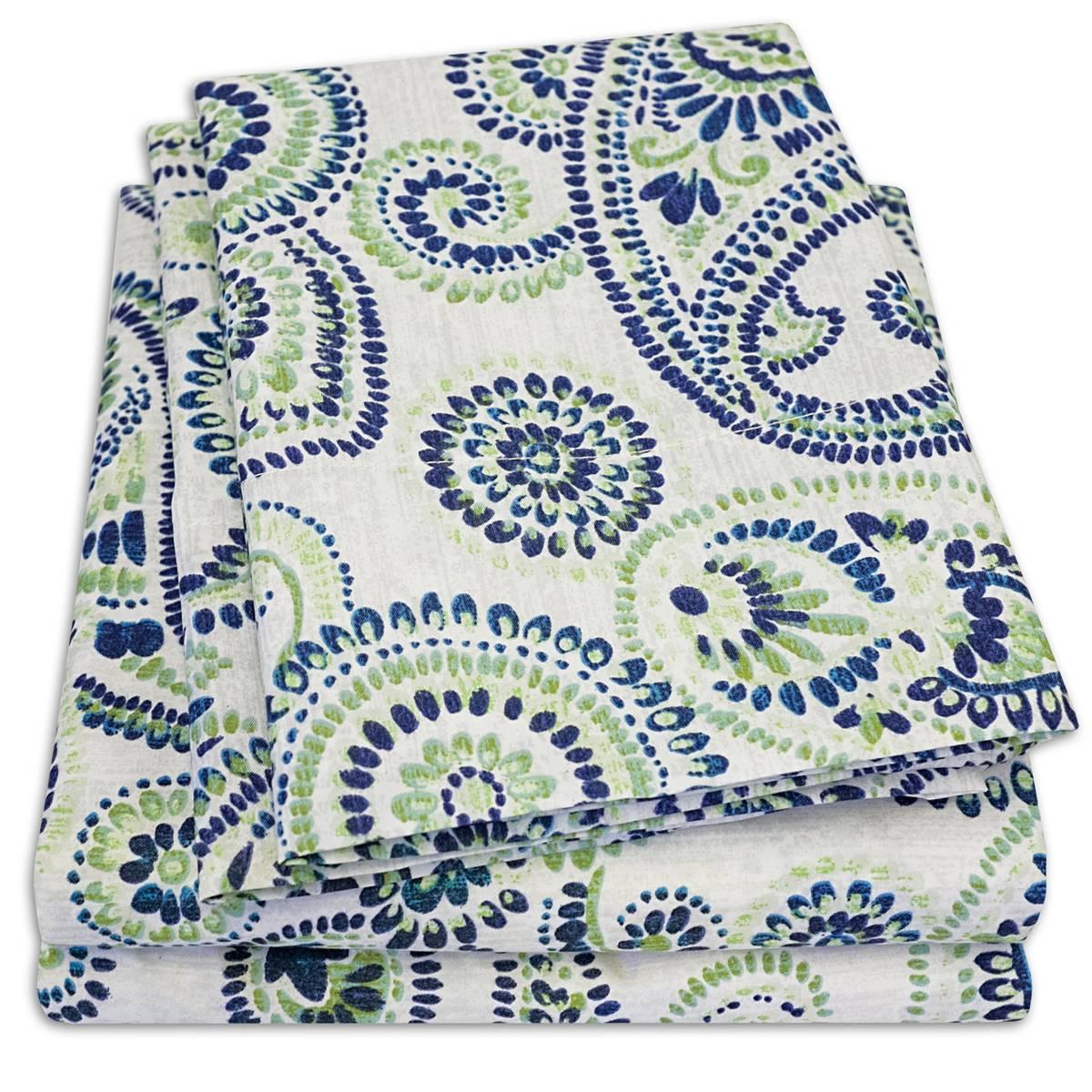 Sweet Home Collection 4pc. Modern Paisley Microfiber Sheet Set