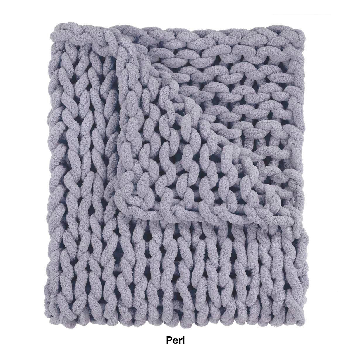 Donna Sharp Solid Chenille Knitted Throw Blanket