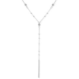 You're Invited Silver-Tone Bar Pendant Y-Necklace