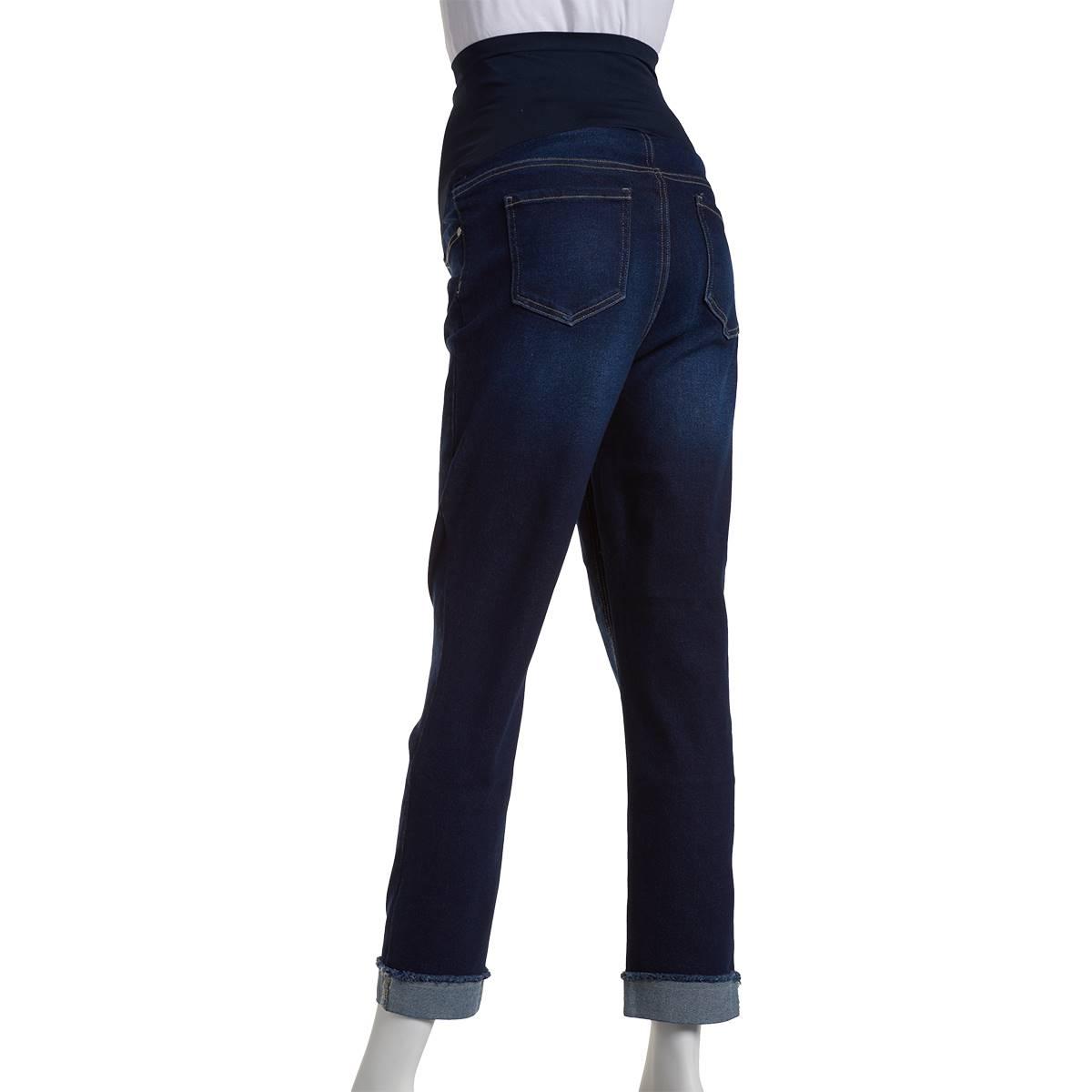 Womens Savi Parker Slim Girlfriend Turn Up Cuff Maternity Jeans