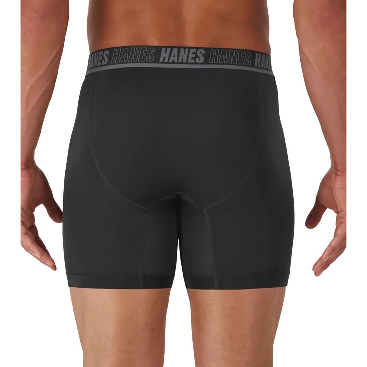 Mens Hanes® Moves 4pk. Performance Boxer Briefs - Teal/Black