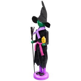 Northlight Seasonal 14in. Green Witch Wooden Halloween Nutcracker