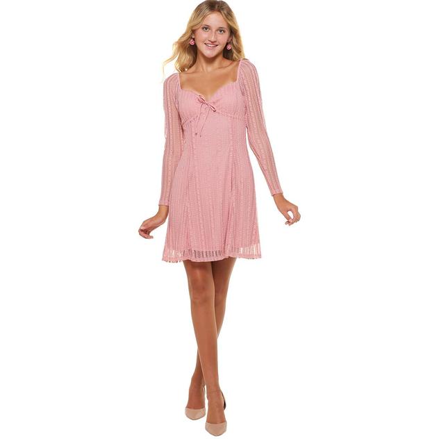 Juniors Derek Heart Lace Sweetheart A-Line Dress