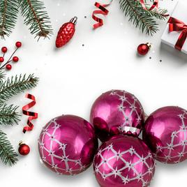 Northlight Seasonal 80mm Pink Christmas Ball Ornaments - Set of 4