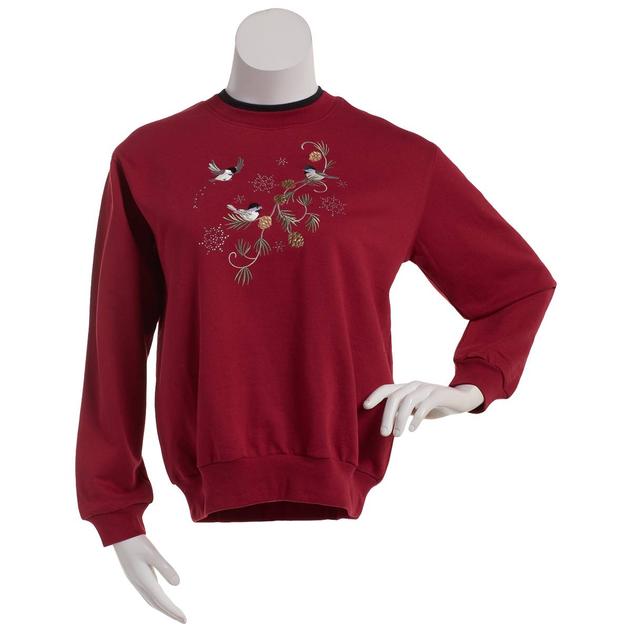 Plus Size Top Stitch by Morning Sun Fleece Pinecone Sweatshirt