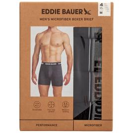 Mens Eddie Bauer® 4pk. Microfiber Boxer Briefs - Black