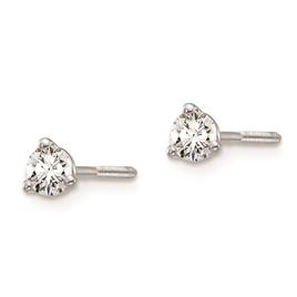 Pure Fire 14kt White Gold Certified 1/4ctw Lab Diamond Earrings
