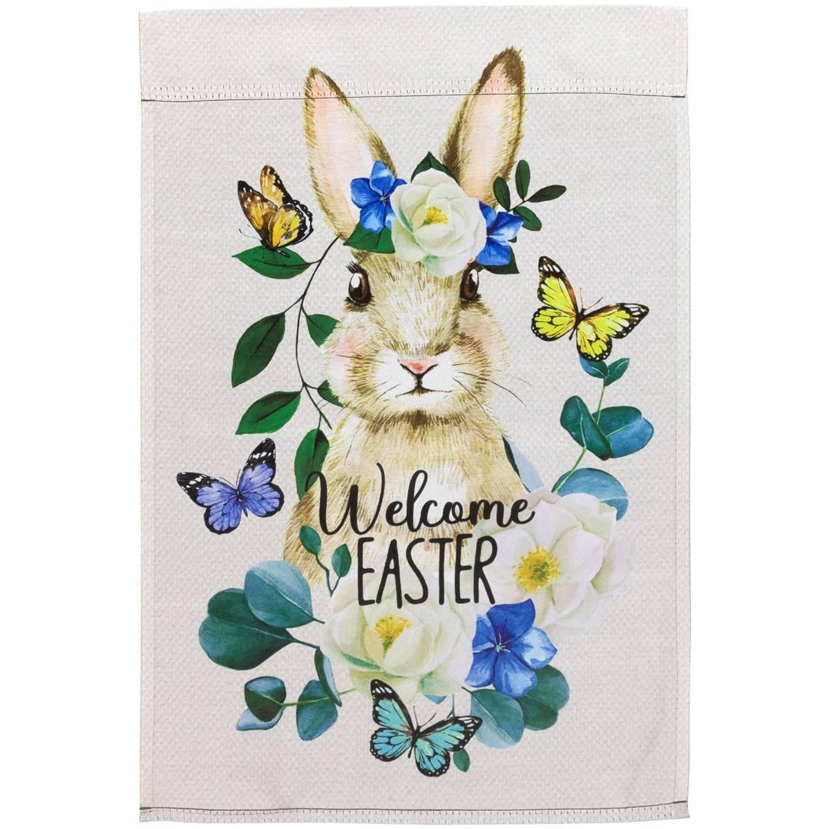 Northlight Seasonal Bunny and Butterflies Easter Garden Flag