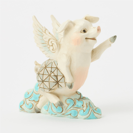 Jim Shore Heartwood Creek Flying Pig Mini Figurine