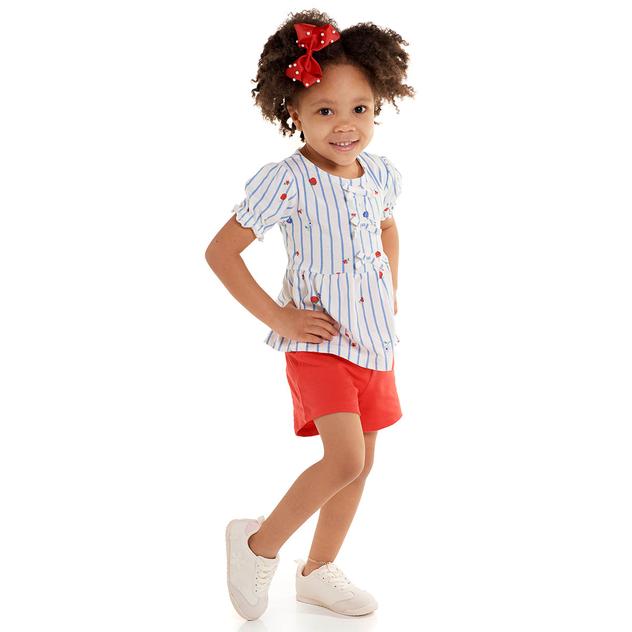 Toddler Girl Carter's® Berry & Pinstripe Top & Shorts Set