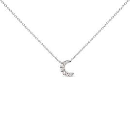 Haus of Brilliance 10kt. White Gold Diamond Moon Pendant