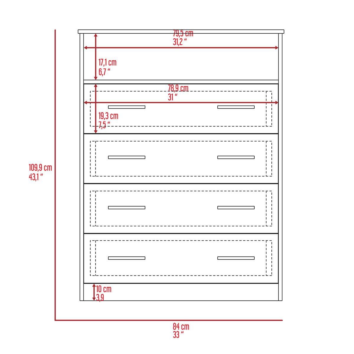 FM FURNITURE Lagos Four Drawer Dresser