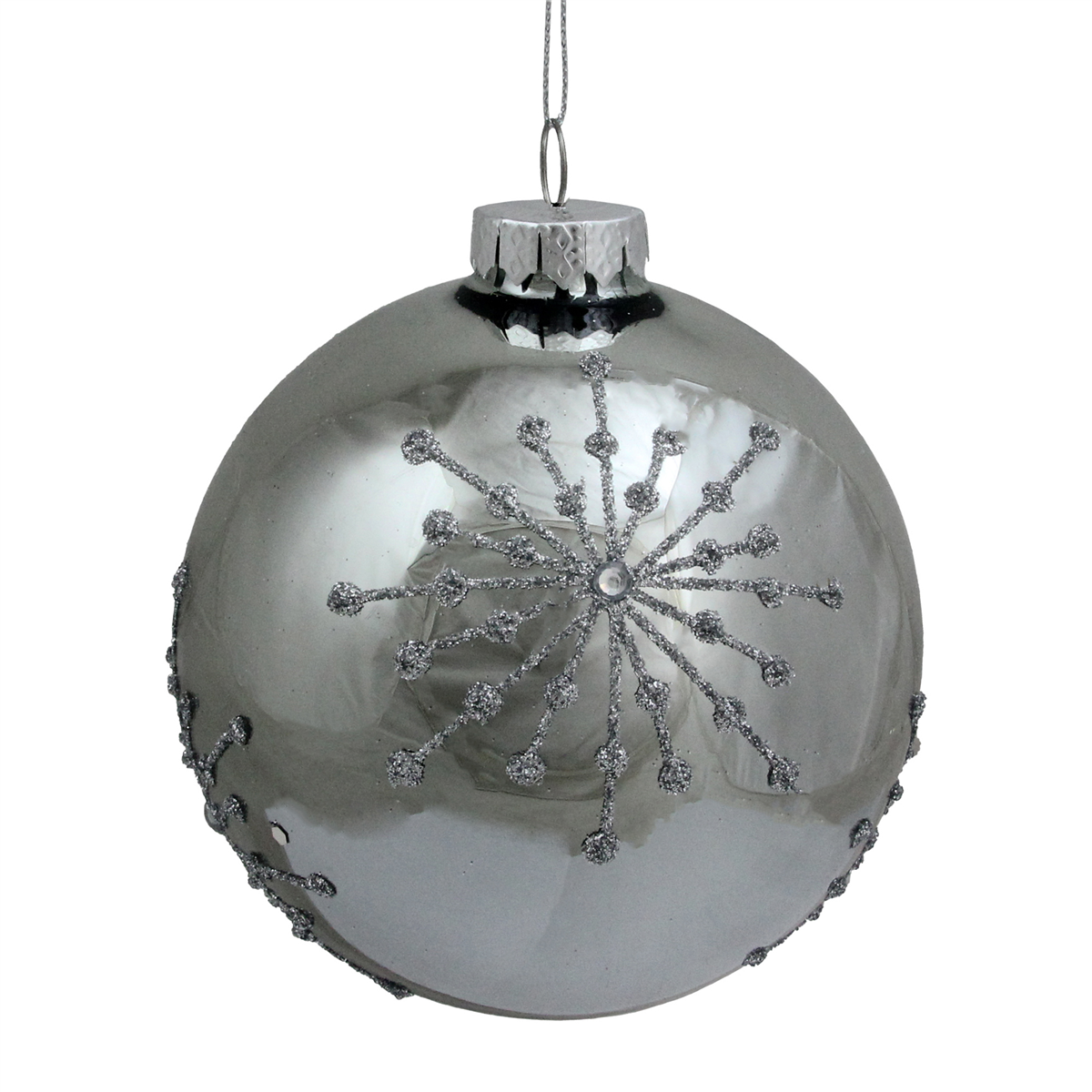 Northlight Silver Glittered Snowflakes Shiny Christmas Ornament