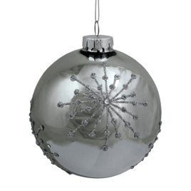 Northlight Silver Glittered Snowflakes Shiny Christmas Ornament