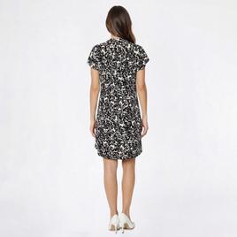 Womens Cocomo Flutter Sleeve Floral Pintuck Shift Dress