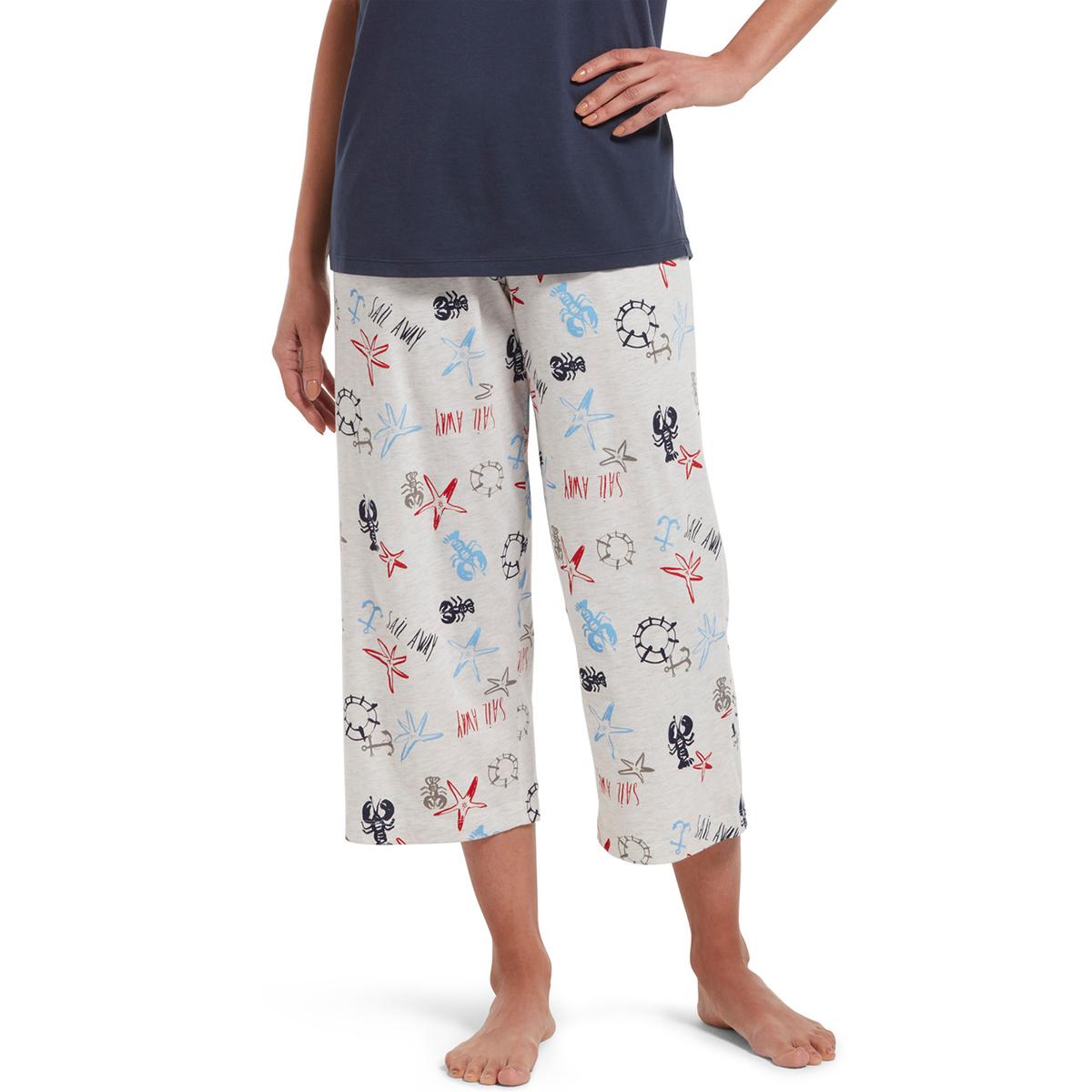 Womens HUE(R) Smooth Sailing Print Pajama Capris