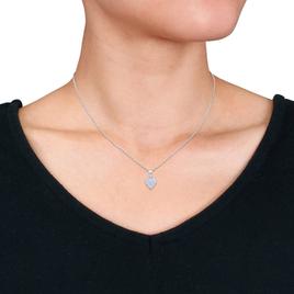 Sophia B 14kt. White Gold 3/8ct. Diamond Heart Pendant Necklace