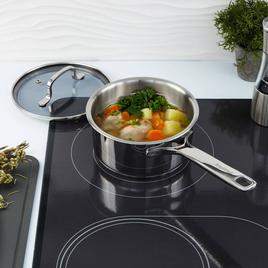 BergHOFF Helix Stainless Steel 1.6qt. Saucepan w/ Glass Lid