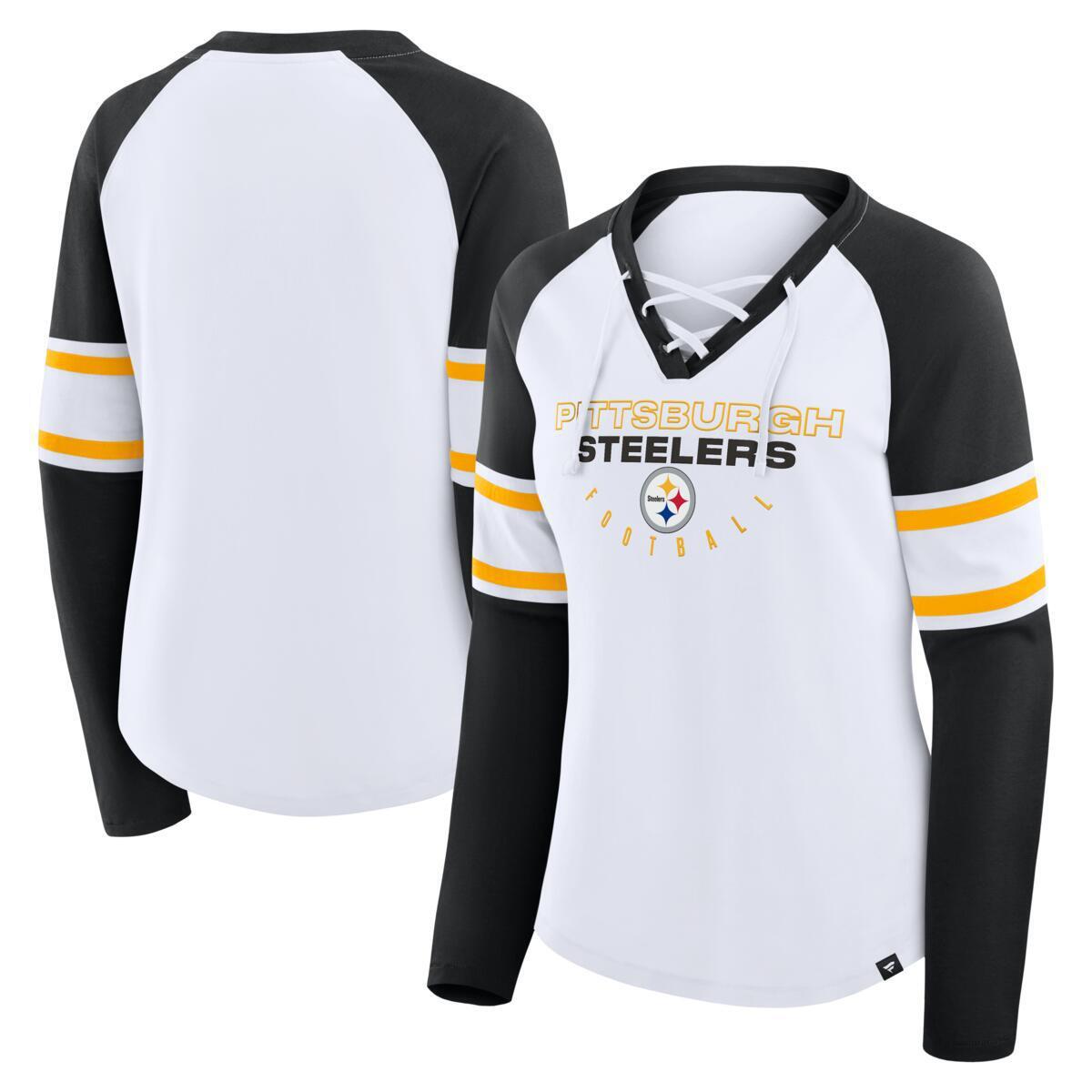 Womens NFL Fanatics Pittsburgh Steelers Blitz Lace Up Tee