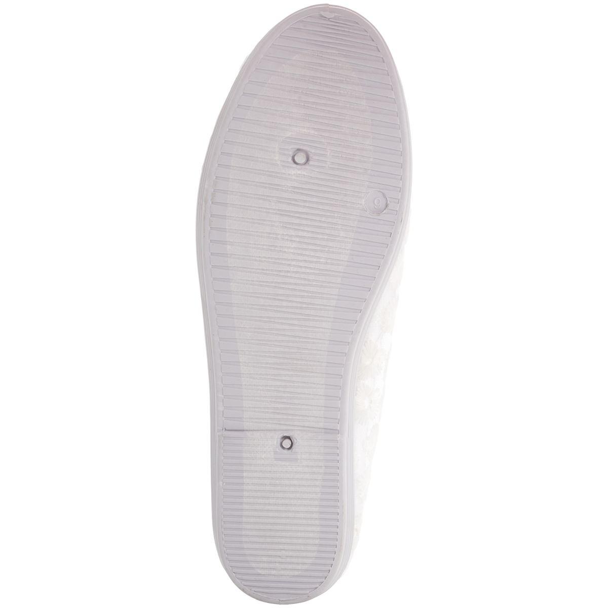Womens Ashley Blue Canvas Lace Slip On Flats