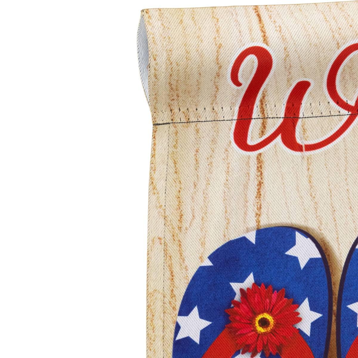 Northlight Seasonal Sandy Beach "Welcome" Patriotic Garden Flag