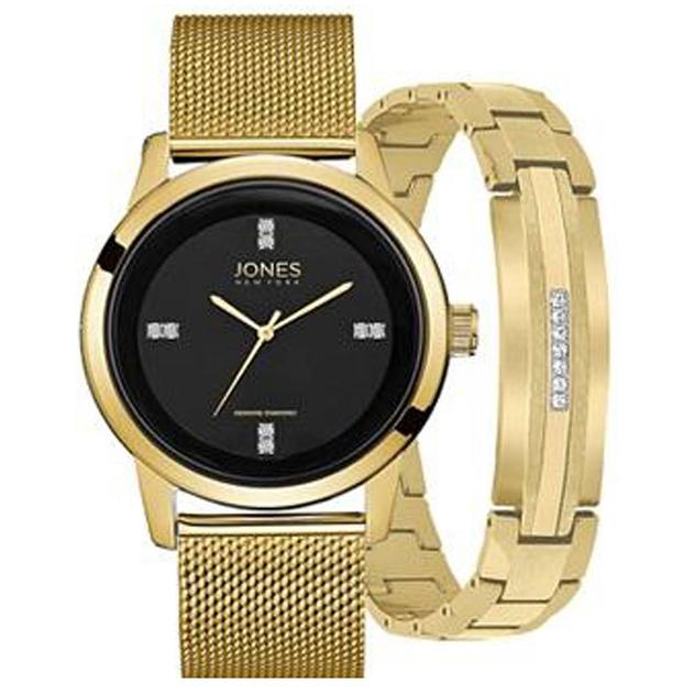 Mens Jones New York Mesh Watch/Bracelet Set - 9774G-42-G27