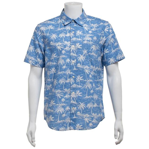 Mens Chaps Chambray Button Down Shirt - Blue Fog
