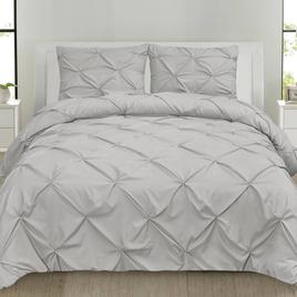 Sweet Home Collection 3pc. Pinch Pleat Pintuck Duvet Cover Set