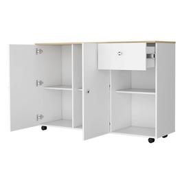FM FURNITURE Chico White Kitchen Island