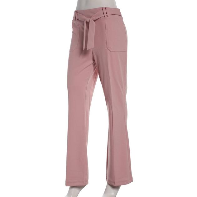 Womens Soho Apparel Porkchop Pocket Tie Waist Bootcut Dress Pants