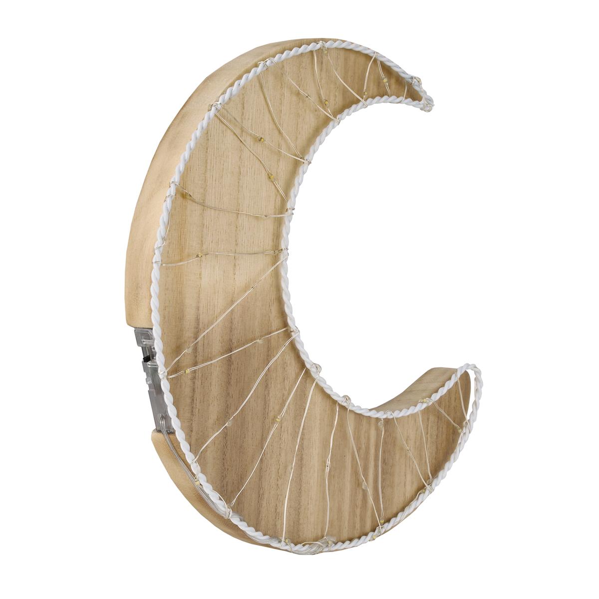 Little Love by NoJo LED Wood Moon Wall Décor