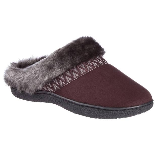 Womens Isotoner Microsuede Sage Hoodback Slippers