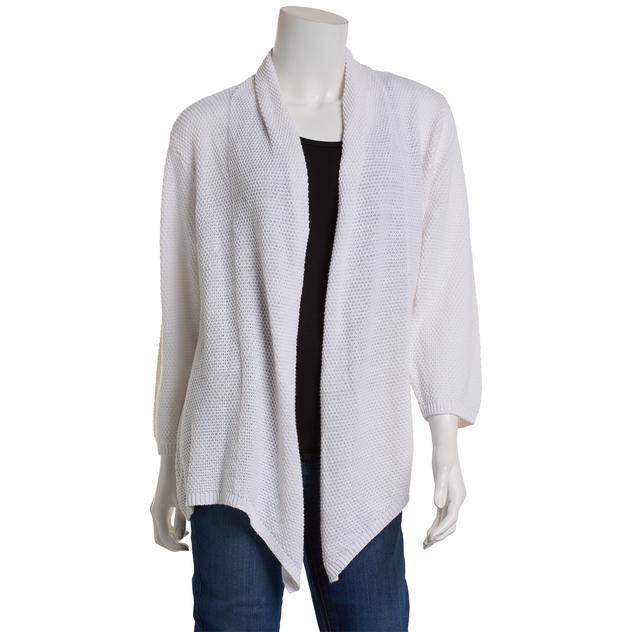 Plus Size Hasting & Smith 3/4 Sleeve Shawl Collar Open Cardigan