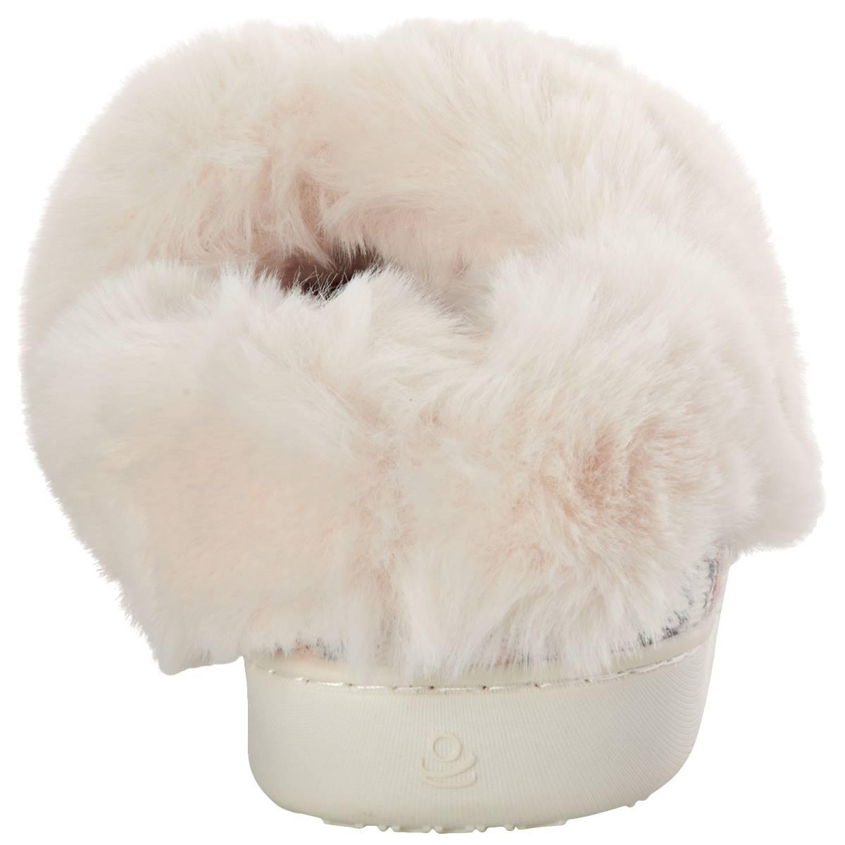Womens Cuddl Duds® Fair Isle Knit Clog Slipper w/ Faux Fur Collar