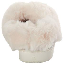 Womens Cuddl Duds® Fair Isle Knit Clog Slipper w/ Faux Fur Collar