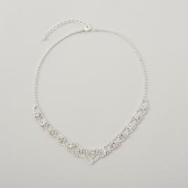 Rosa Rhinestones Weave Frontal Necklace